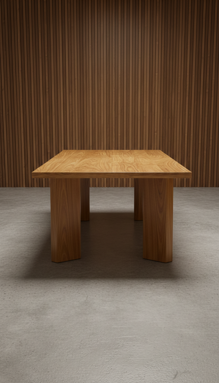 Teak Wood Dining Table in a new setting