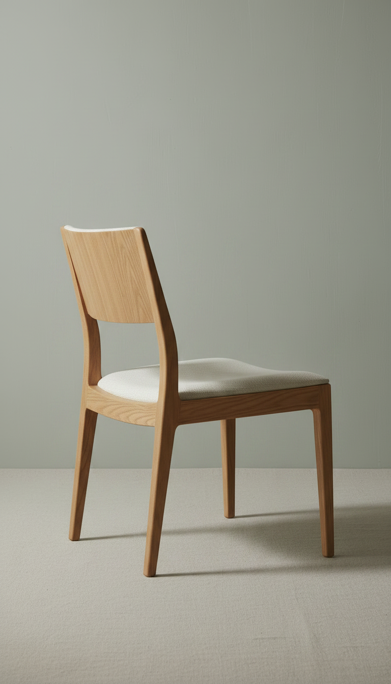 Alternate angle view of Oak Timber Dining Chair